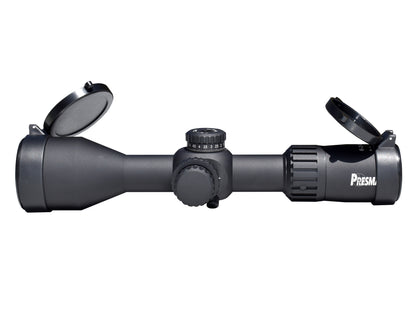 Presma 6-24x50 FFP Compact Rifle Presma Scope, 30mm Tube Diameter, Wide Angle, Side Parallax Adjustment, Illumination
