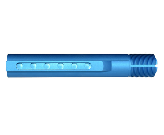 6 Position Military Spec Buffer Tube for AR Stocks, Blue.