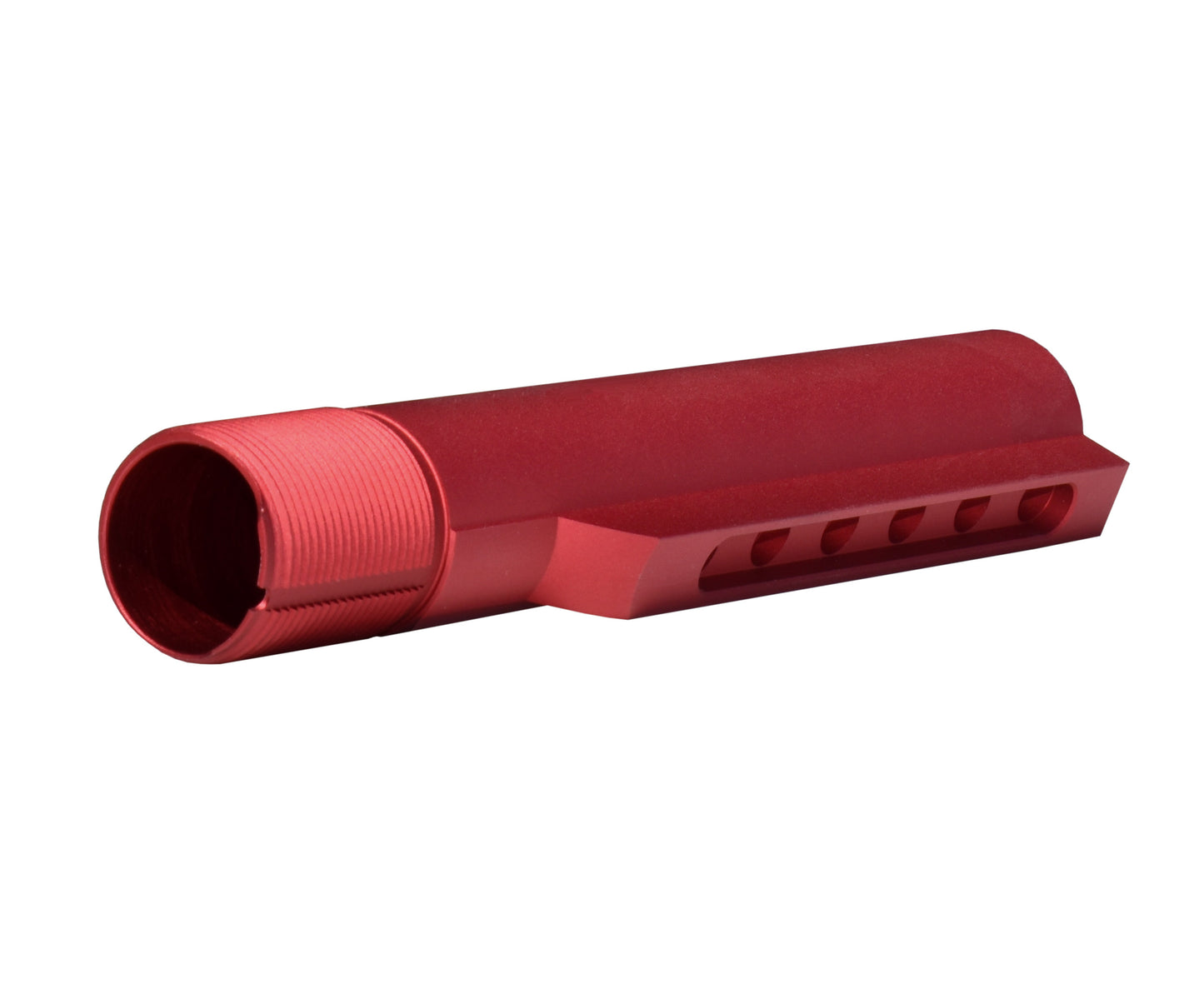 6 Position Military Spec Buffer Tube for AR Stocks, Red.