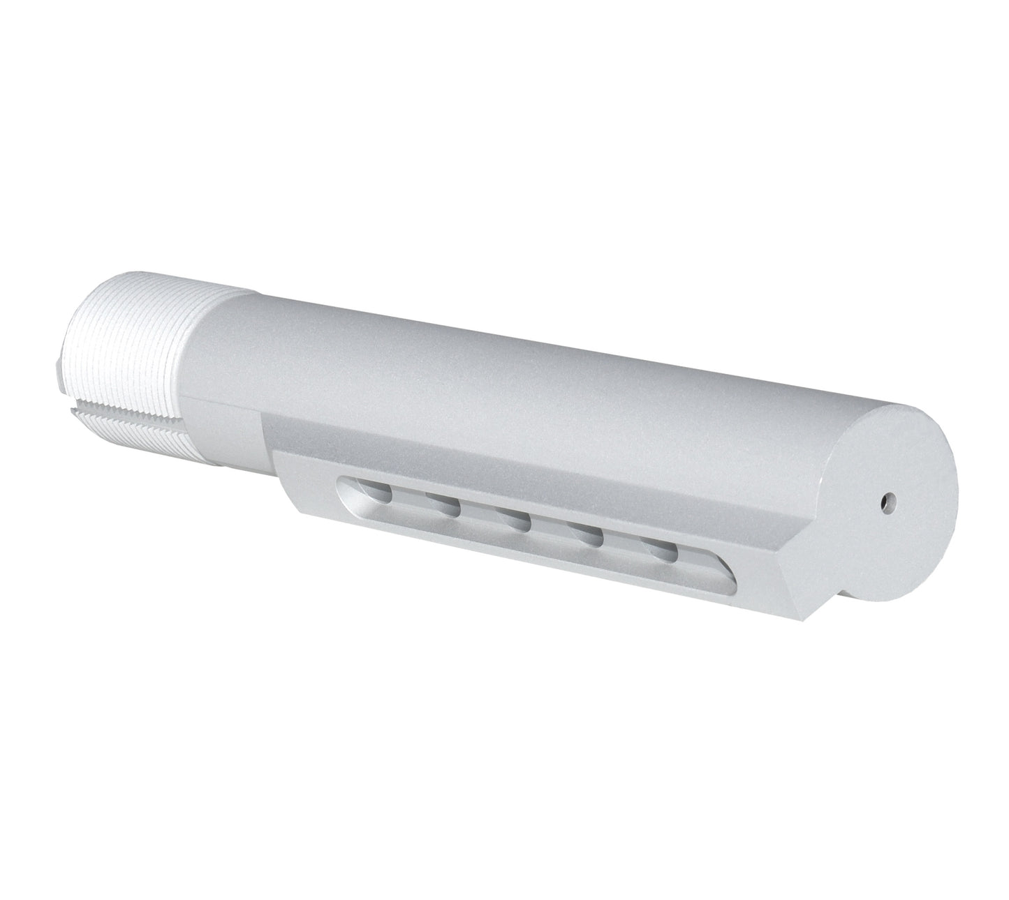 6 Position Military Spec Buffer Tube for AR Stocks, Silver.