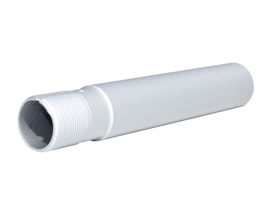 Presma Inc Pistol Length 7.3" Buffer Tube, 1.25" diameter, Silver.  Machined and Anodized in the USA