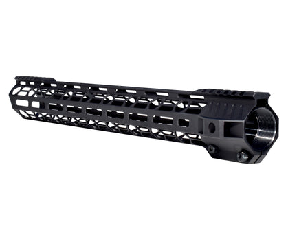 Super Light 17" Free Float M-LOK Handguard with Partial Top Rail, AR-10, LR 308. High Profile