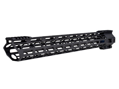 Super Light 19.5" Free Float M-LOK Handguard with Partial Top Rail, AR-10, LR 308. High Profile